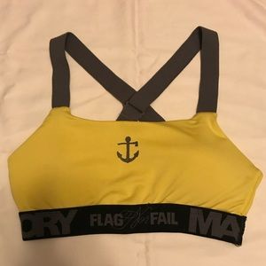 Flag Nor Fail Pro Form Sports Bra YELLOW